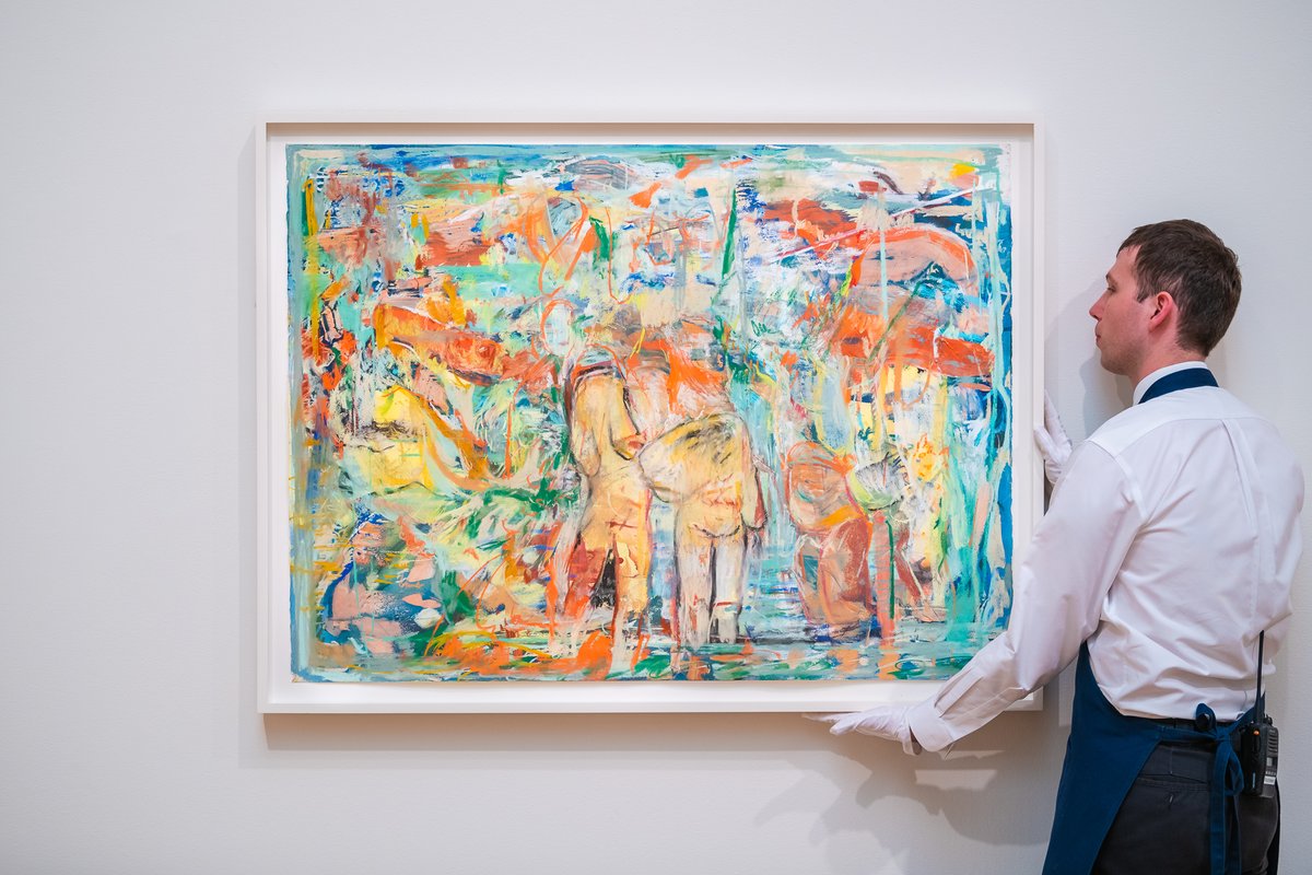 Sothebys's tweet photo. #Bestof2019: In March, philanthropists @Oprah and Agnes Gund joined forces for ‘By Women, For Tomorrow’s Women’ -- the first all-women artist benefit auction at a major auction house, which saw a new auction record for artist Carmen Herrera: https://t.co/ZGdFGMPicH https://t.co/JRD28QWVfT
