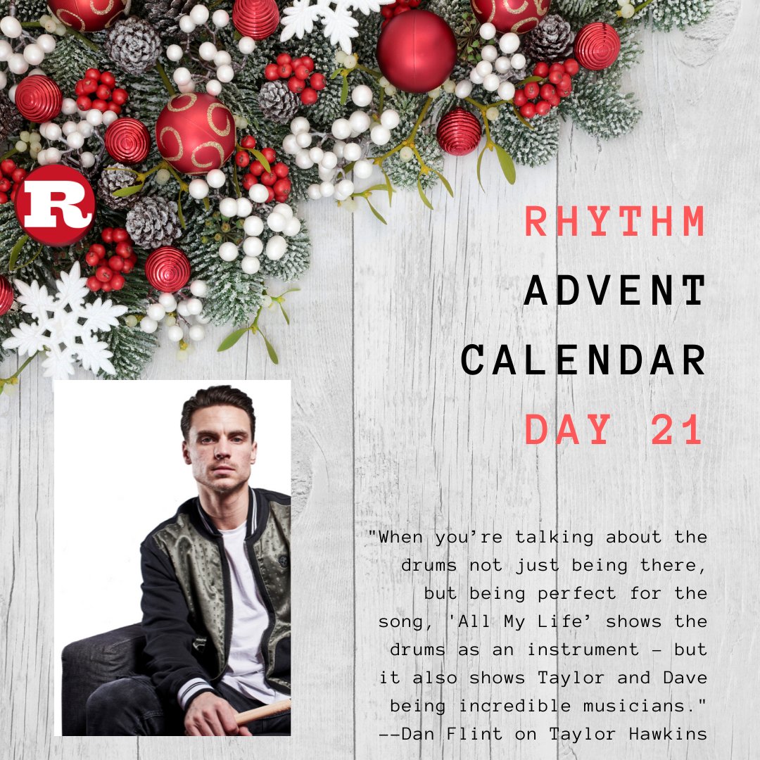 RhythmMagazine's tweet photo. Hello! Day 21 of the Rhythm advent calendar gifts us Dan Flint from You Me At Six about his love for the Foos, and Taylor Hawkins' drumming in particular.
@youmeatsix @DanMEATSIX @taylorhawkins @foofighters #foofighters #taylorhawkins #danflint #youmeatsix #drums https://t.co/pTe4O9JIZZ