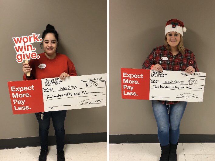 Target recognizing their teams for their hardwork during Q4 #workwingive program #wearetarget Congratulations Business Owners Lydia &amp; Nicole for winning $250!!!! <a href="/brittneyb1231/">Brittney Barber</a> <a href="/TargetGaston/">Gaston</a> @BigDeal0704