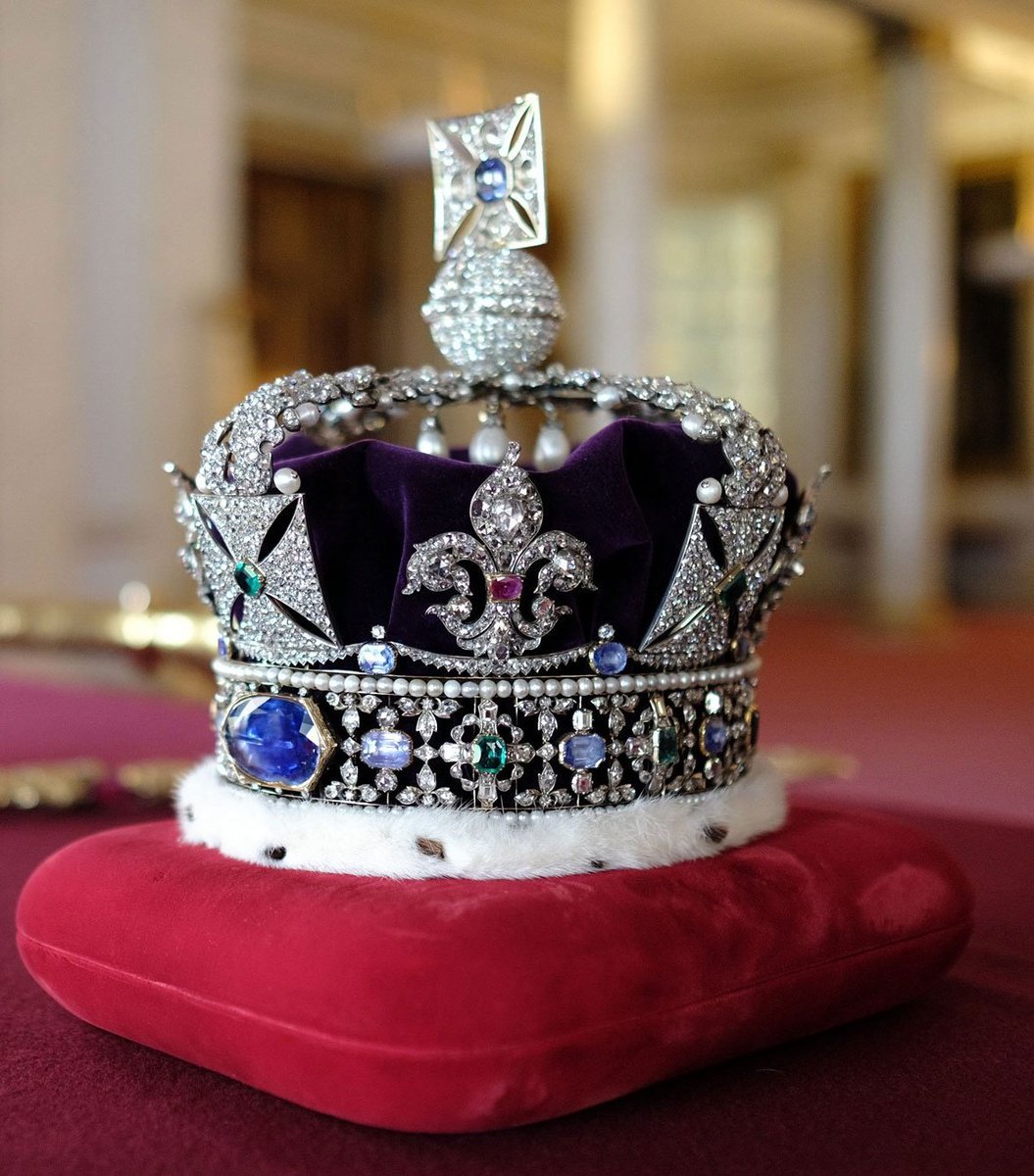 The Imperial State Crown includes many precious gems, including 2,868 diamo...