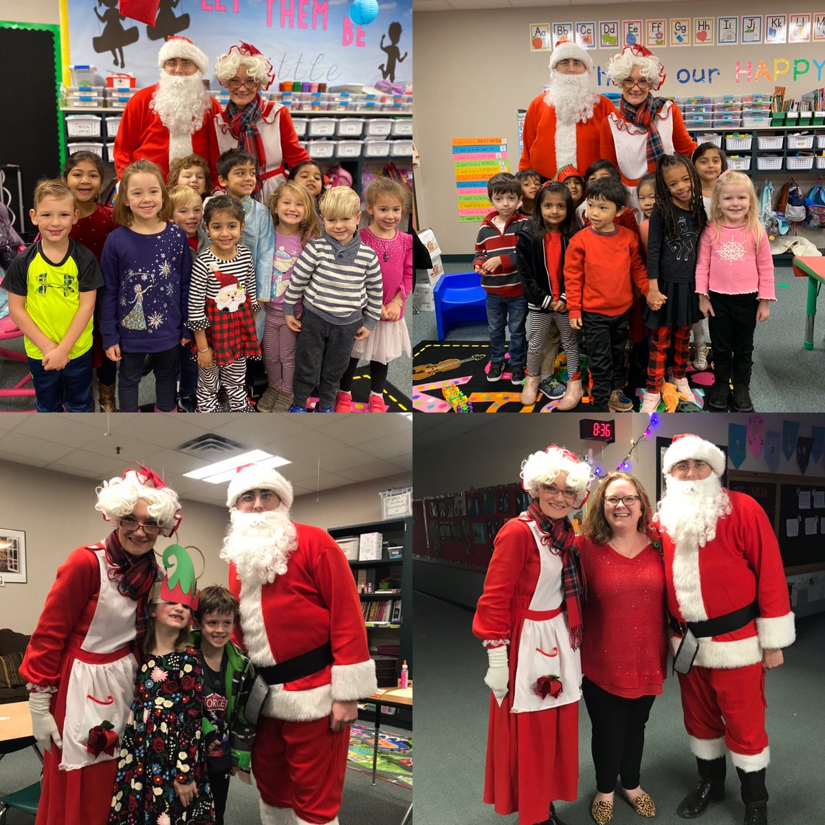 Santa Claus and Mrs. Claus visited Rockenbaugh today!  #dragonshaveheart <a href="/Carrollisd/">Carroll ISD</a>