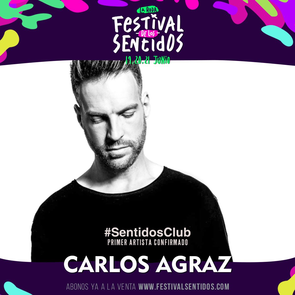 FdelosSentidos's tweet photo. Carlos Agraz es el primer artista confirmado para #SentidosClub 💥💥💥💥
No necesita presentación, es uno de los grandes referentes en la escena electrónica de todo el levante español ✨✨
Abonos a la venta en https://t.co/oWuNd2h8Iw https://t.co/CxfzXo6Ess
