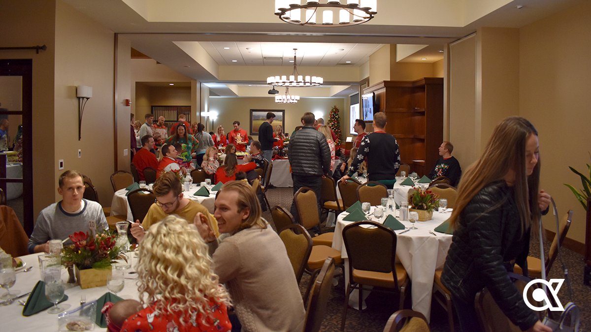 awardco's tweet photo. We recently celebrated the holidays with a company party! We are grateful every day for the opportunity to work with such an amazing group of people, and we’re grateful for all of our customers that make it possible! Happy holidays! #awardco #employeerecognition #siliconslopes https://t.co/2IVvfgEDSj