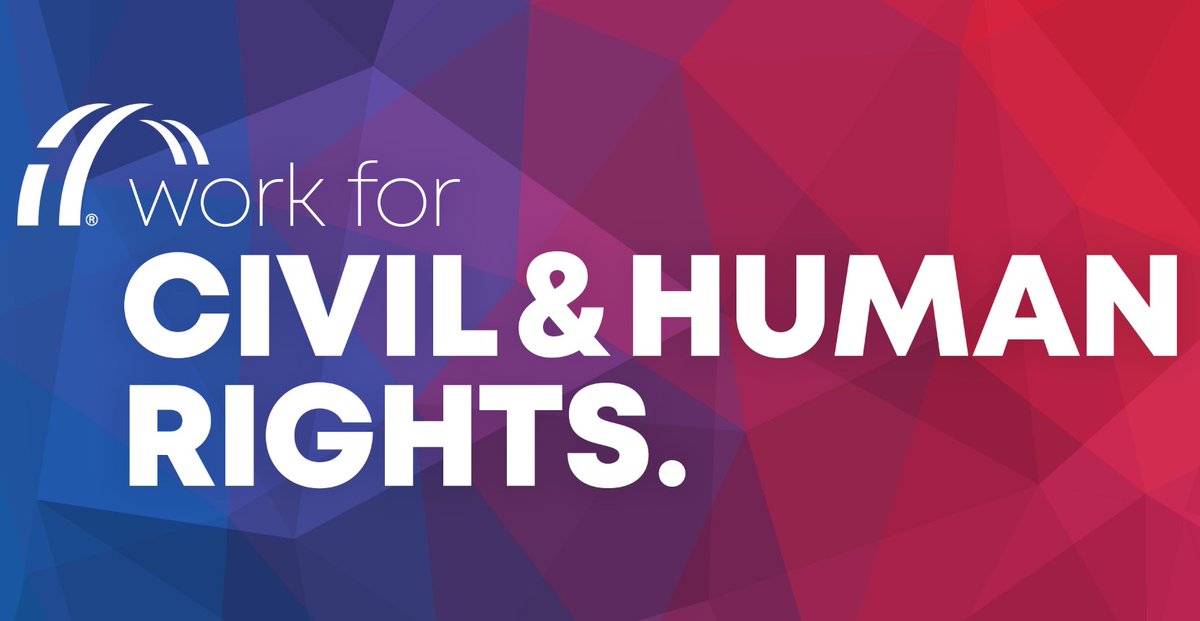 Graphic reads "work for civil & human rights."