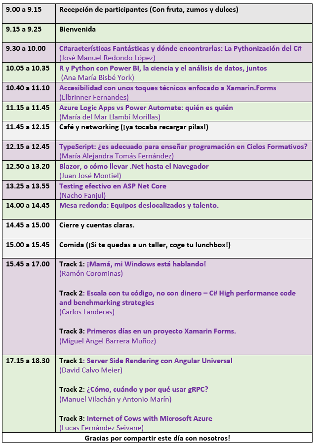 La agenda tiene más de 420 caracteres, así que vamos a abrir hilo debajo de este tweet para contártela!