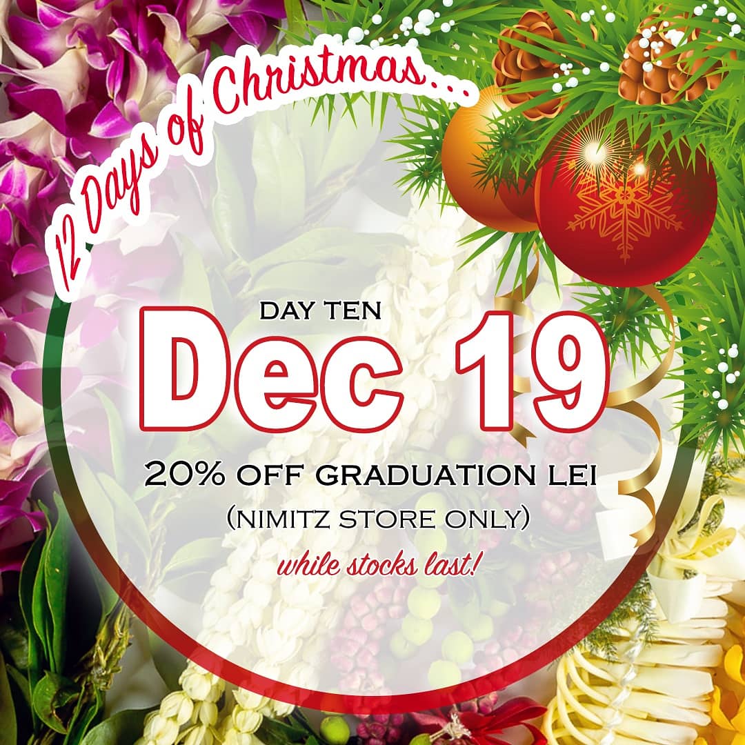 WatanabeFloral's tweet photo. Celebrating a graduation? Get 20% off your graduation lei if you pick one up at the store or call to place your custom order today! Browse our lei designs at https://t.co/ZKwzj7aYDVโจ
.
#watanabefloral #graduationlei #lei #hawaiianlei #hawaiiflorist #oahuflorist #honoluluflorist https://t.co/ykVGXgXYbJ