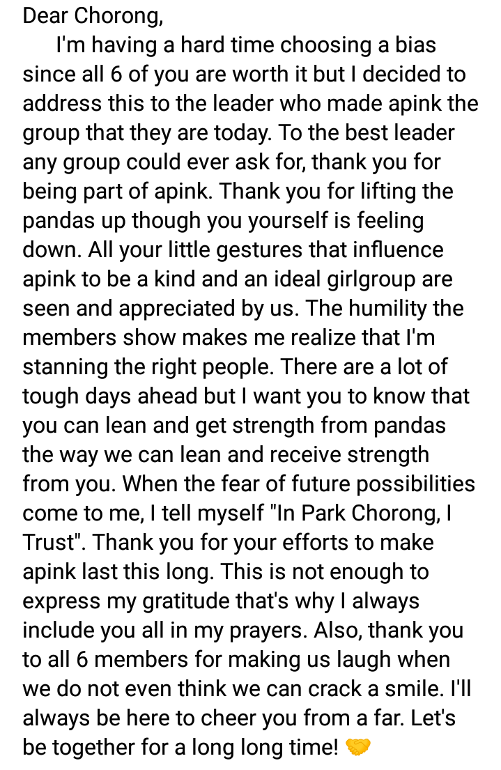 pandamixuni's tweet photo. @myeonhae #DearApink #DearChorong ❤ https://t.co/FWd25IBNmi