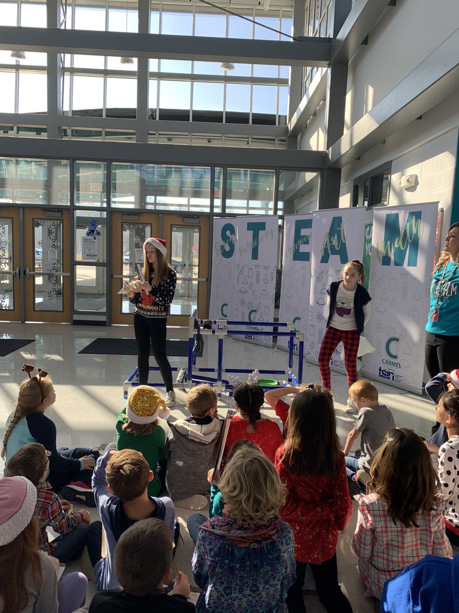 CarmelElem's tweet photo. Finishing off 2019 with a STEAM walk at Carmel! #TSIN #cmcssinfo #STEM https://t.co/YeFnAjS4qK