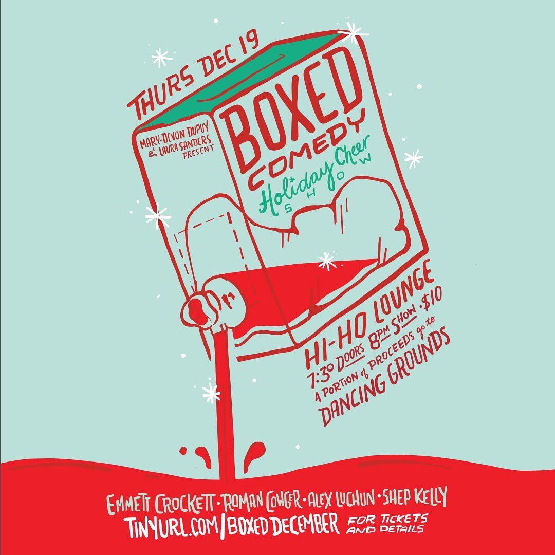 NOLAComedyHour's tweet photo. TONIGHT 8pm @HiHoNola
๐ท๐ #BoxedComedy ๐๐ท
@YayLauraSanders & @merrydevo present a sweet bunch of fine stand up comedians ๐
this monthโs charity is #DancingGrounds !!!
$10 ~ get tix here for a FREE raffle ticket โ>
https://t.co/4R5PO5TSXm https://t.co/a0zXMQUPMc