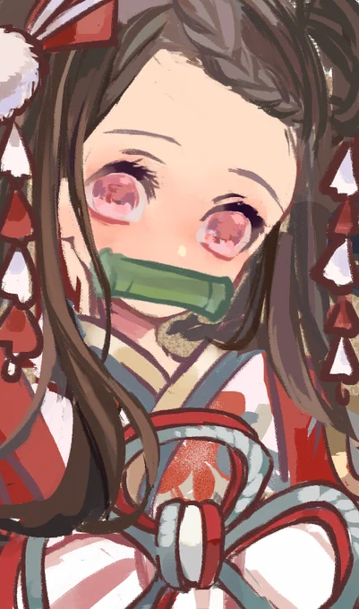 ねずこちゃん可愛いねぇ(年賀状しんちょく) 