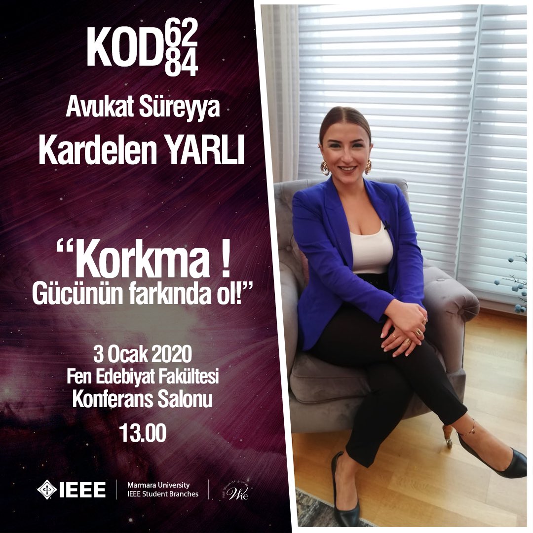 ieeemarmara's tweet photo. KOD:6284 adlı etkinliğimizin konuşmacıları ‼️ KOD:6284 3 Ocak’ta saat 13.00’de Fen Edebiyat Fakültesi Konferans Salonunda❗️ @ieeetrsb @ieeeturkeywie @ieeexp https://t.co/RkTx2vvBkL