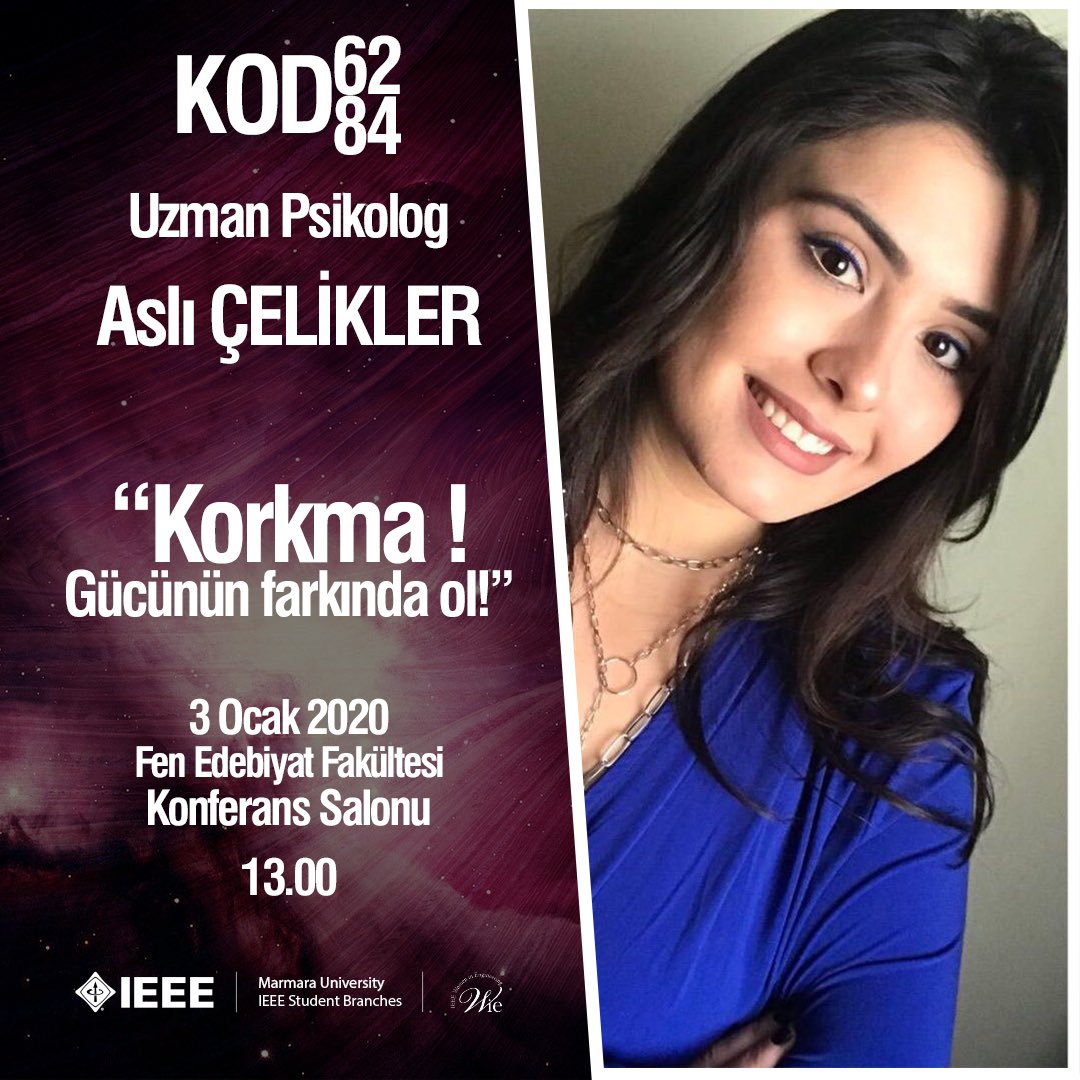 ieeemarmara's tweet photo. KOD:6284 adlı etkinliğimizin konuşmacıları ‼️ KOD:6284 3 Ocak’ta saat 13.00’de Fen Edebiyat Fakültesi Konferans Salonunda❗️ @ieeetrsb @ieeeturkeywie @ieeexp https://t.co/RkTx2vvBkL