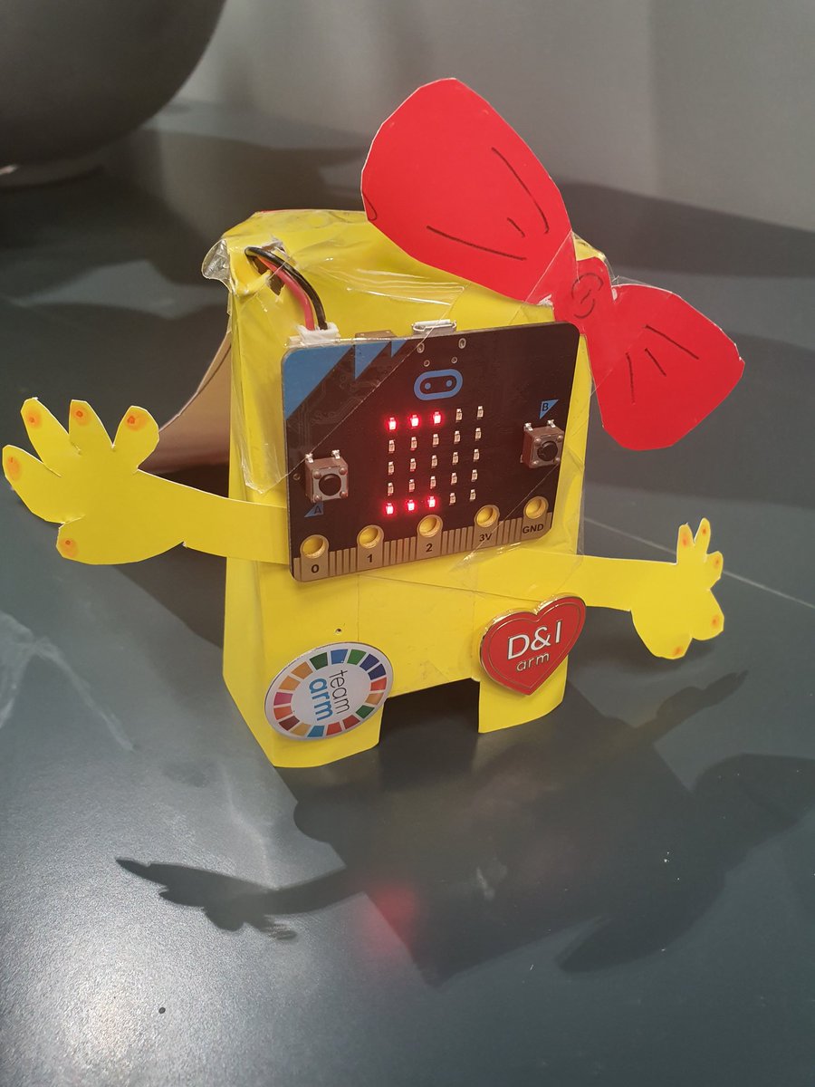 AliEStripling's tweet photo. Yay - me and the #trailblazer is @AnnaMalan1 made a #micropet using a #microbit at our team away day! So proud of our little baby! We're #codingqueens #WomenInSTEM #wearearm #teambuild #omgrobots https://t.co/fg9xUiJv3p