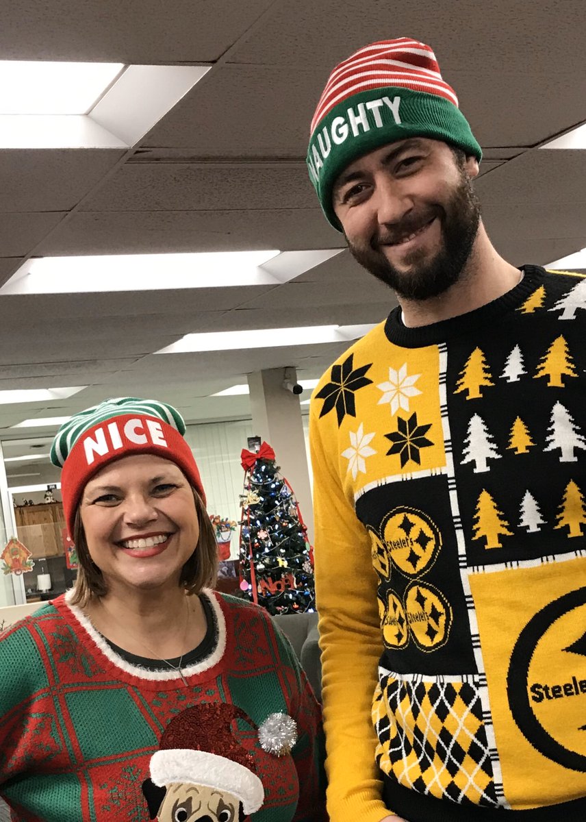 stvmcampusmin's tweet photo. Thanks for being such a tremendous supporter of Campus Ministry...but that’s an Ugly Sweater, Mr. Corbett! 🍀🎄#housedirector #STVMFamily https://t.co/HAm0NAB4HH
