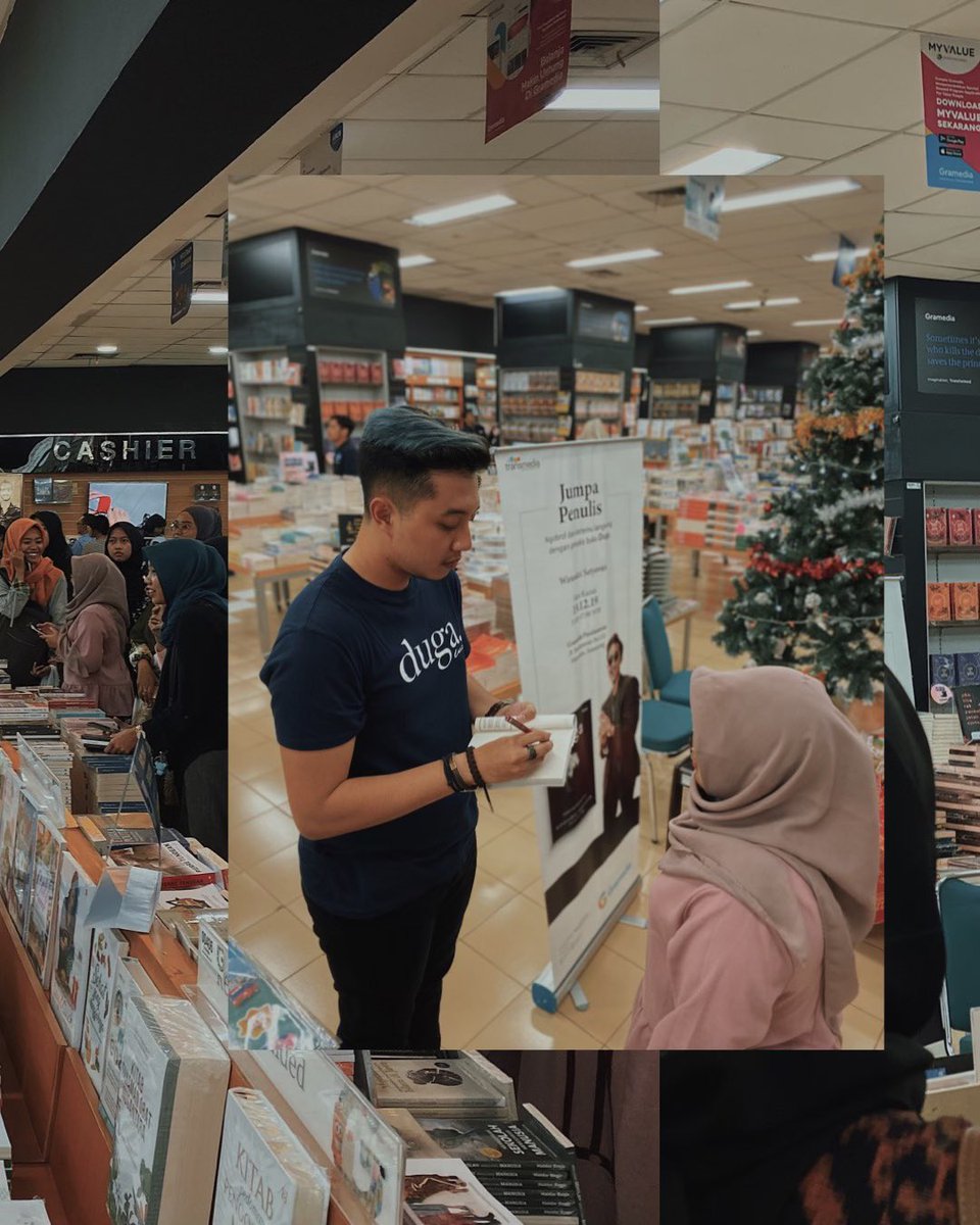 terjebakrindu's tweet photo. Potret momen sore tadi saat perilisan buku Duga di @gramedia Pandanaran Semarang.
#SebuahDuga https://t.co/yCM4Mcx52N