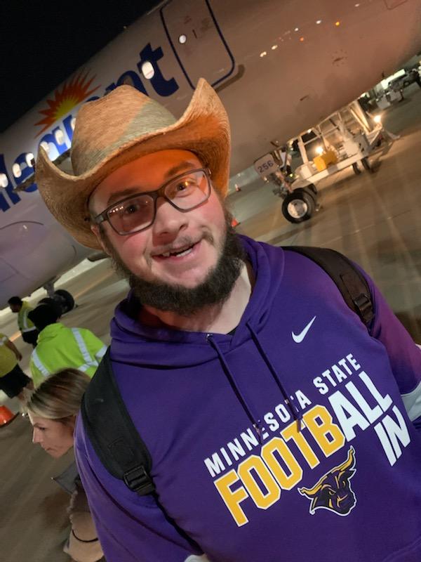MinnStFootball's tweet photo. Who wore it best?  #missionmckinney #MavericksinTexas @NCAADII https://t.co/NfeQ9c4rv1