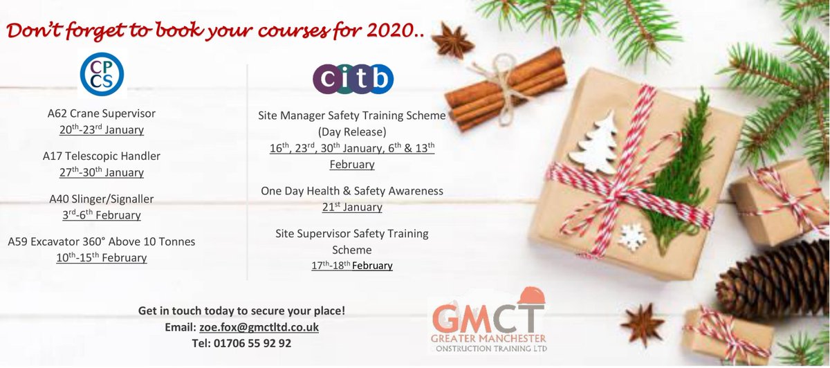 GmctLtd's tweet photo. Christmas is just around the corner, how exciting! 

Are you prepared for 2020?! Please feel free to contact us with any booking enquiries!

We hope you all have a relaxing Christmas Break and look forward to seeing what the New Year brings for us :) https://t.co/P3aRdsPaYY