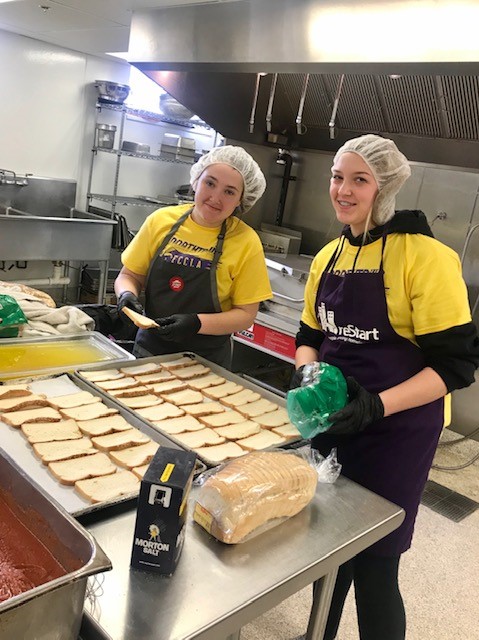 NkcFccla's tweet photo. FCCLA donated 642 towels to ReStart of Kansas City to give to the homeless. They also spent last Friday providing community service and helping ReStart with several tasks. #NorthtownTRUE https://t.co/Cw1wAotTDo