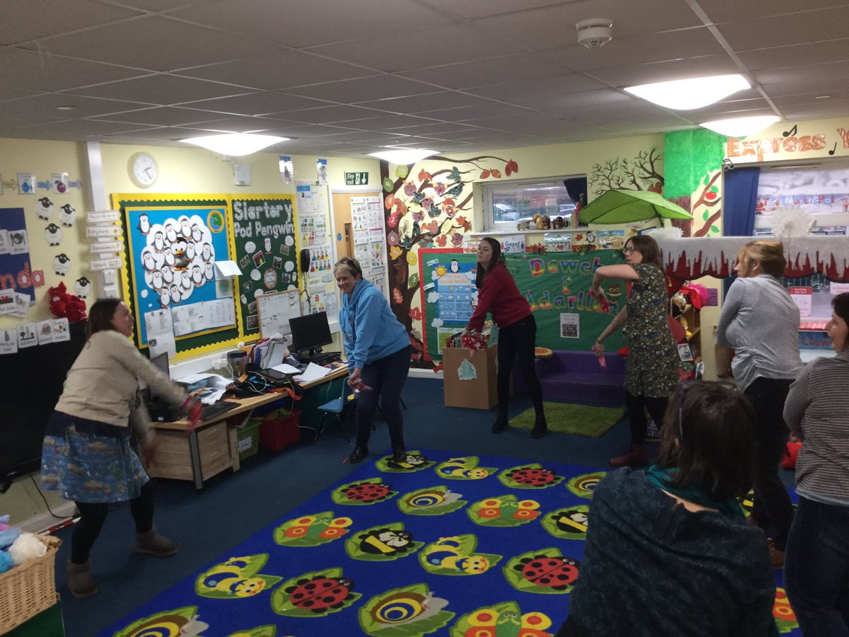 llanrhidianp's tweet photo. The staff are being trained in “Squiggle While You Wiggle” with Mrs Marchant. This will help us deliver more exciting, active handwriting sessions which improve muscle strength #LlanLLC #LlanFun #LlanImp https://t.co/CH7AoP9JI6