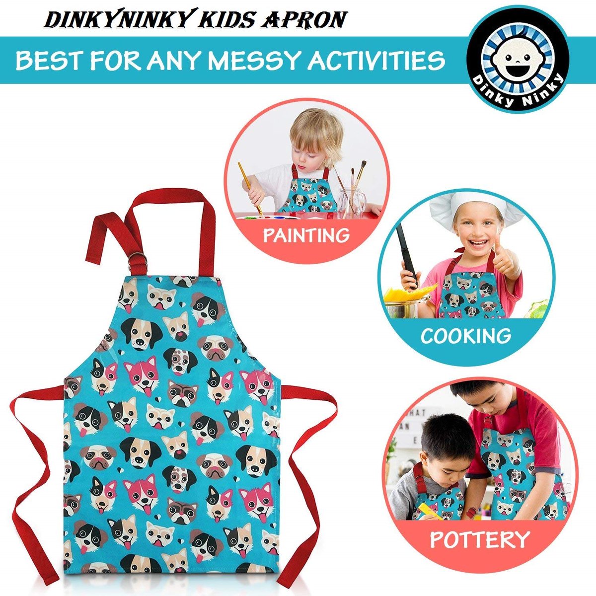 Children are likely to live up to what you believe of them. Let your kids go messy with this cute product! Using Cute Kid's apron for activity - - this Child Apron can also be used For Cooking and Painting. bit.ly/2I6Owts #Apronforkids #Apron #Forkids #Kidsproduct