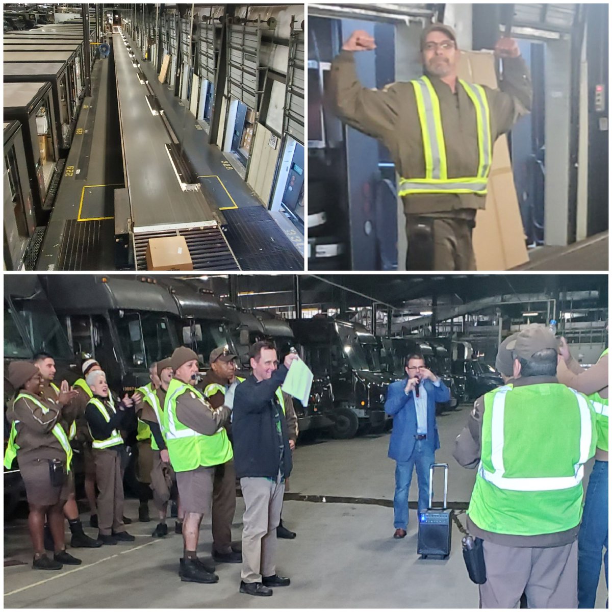 Tampa Bayside is #doorsdown and ready to deliver #PeakSmiles to our customers. Division Manager <a href="/ericpearsonups/">Eric Pearson</a> delivers a strong safety message and even a bigger THANK YOU to the work group!!
<a href="/doctorlenski/">Dennis Lenski</a> 
@FloridaUPSers