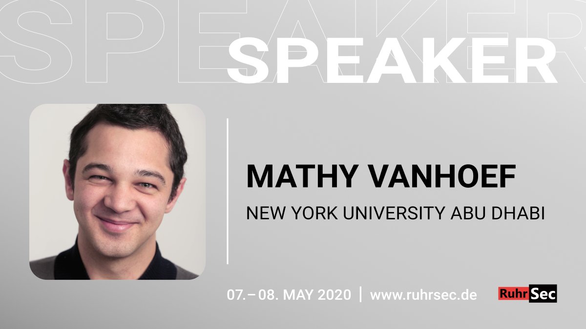 RuhrSec 2020 Speaker Mathy Vanhoef