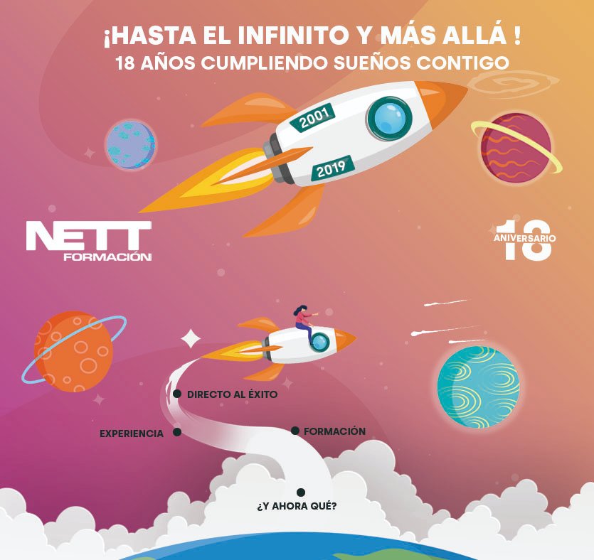 NettDigital's tweet photo. ¡Este 18 Aniversario TU ERES EL PROTA!
Cumplimos "La mayoría de edad" junto a ti, dando lo mejor.
Una gran experiencia os espera a alumnos y ex-alumnos #NETT del #MasterMPD #MasterTGD por #AniversarioNETT #18AñosCumpliendoSueñosContigo
Continuará... https://t.co/5Po7wUa70h