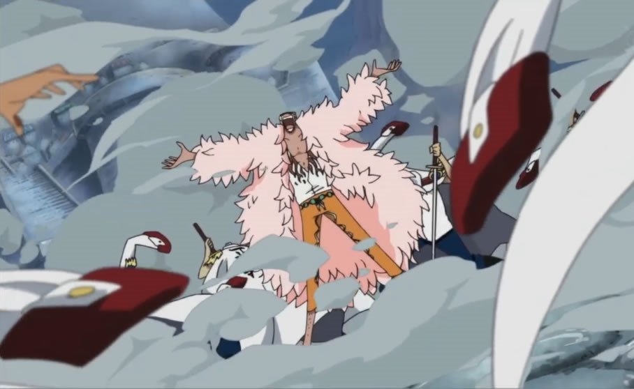 "Fufufufufu! [...] El punt de vista sempre és relatiu, perquè és aquell que aconsegueix arribar a dalt de tot el que defineix què és bo i què és dolent. I ara i aquí, què passarà? Prevaldrà la justícia? I tant! Perquè els que guanyin seran la justícia!"