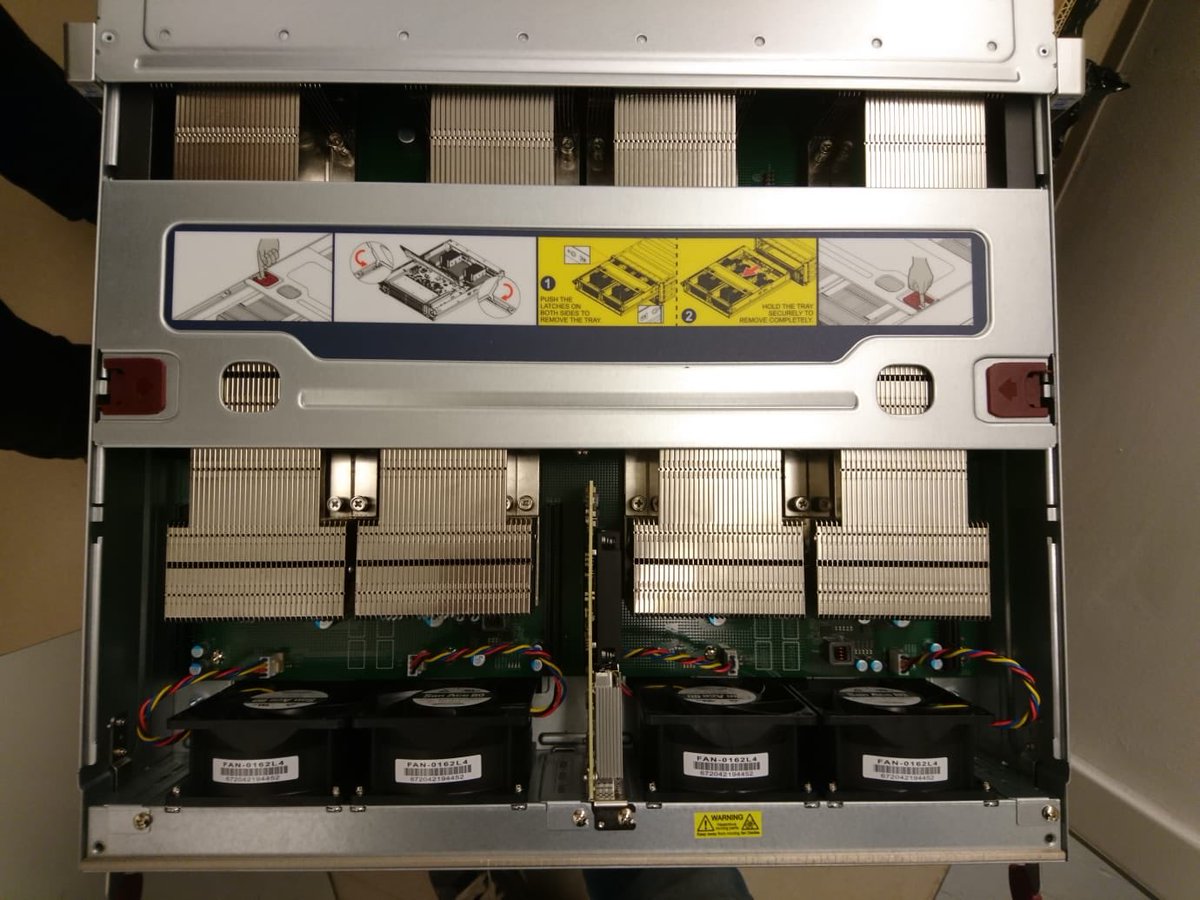 BioInfoGen1's tweet photo. Today we expanded our GPU cluster with 8 new powerful GPUs! Our scientists @HeshamElAbd16 could not wait to put that into action! #Acceleratescience #Nvidia #GPU https://t.co/KCuZav8nIC