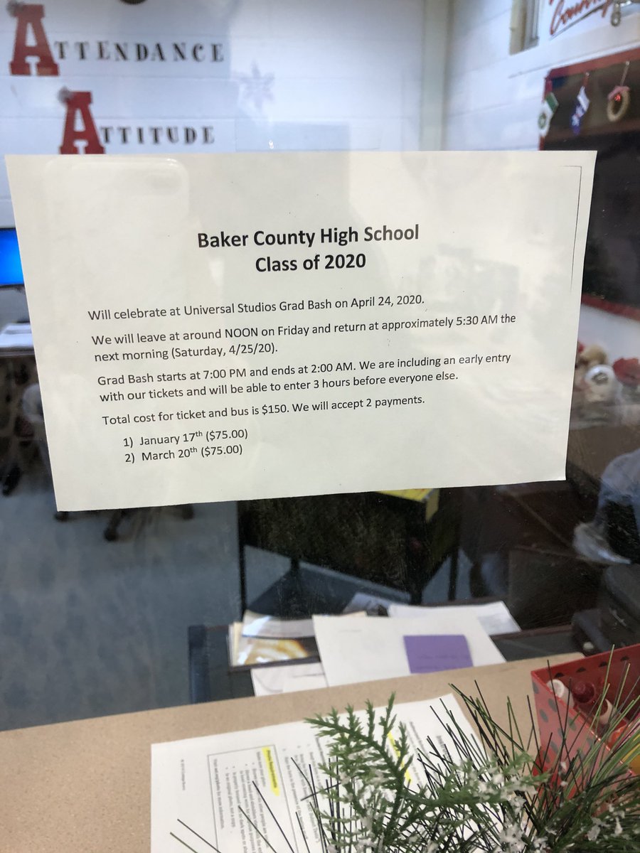 Don’t forget seniors grad bash payments are coming up!!!