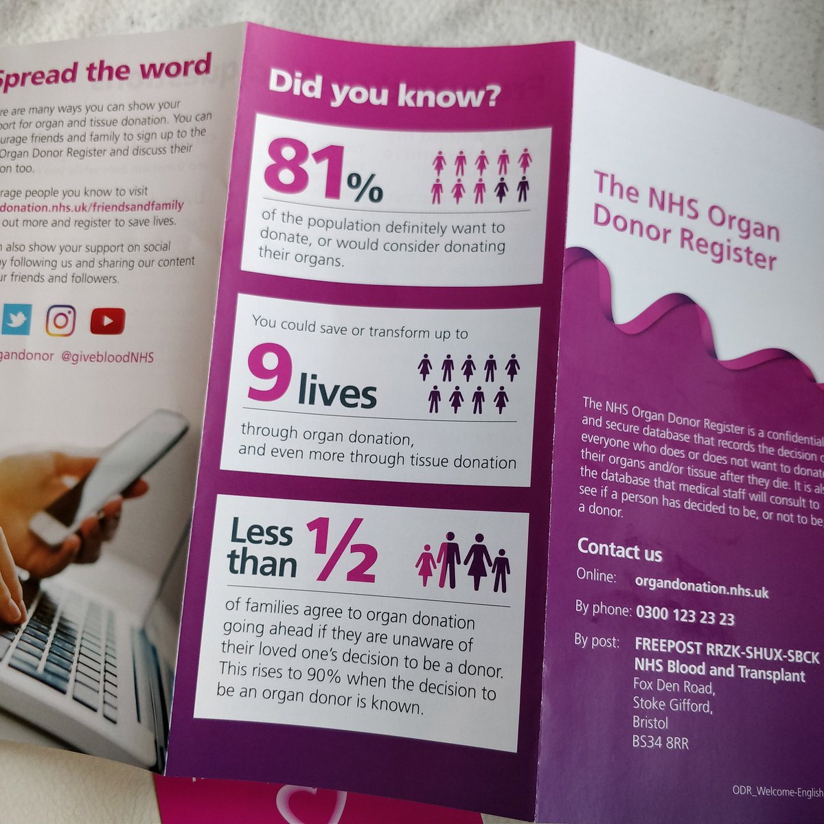 Got my <a href="/NHSOrganDonor/">NHS Organ Donation 💗🫀🫁</a> card, had the convo with mum who's already a donor. I changed GPs recently &amp; made sure I  ticked the box. I hope that more gentle conversations happen when legislation changes in 2020 to deemed consent &amp; glad awareness was raised at #icssoa