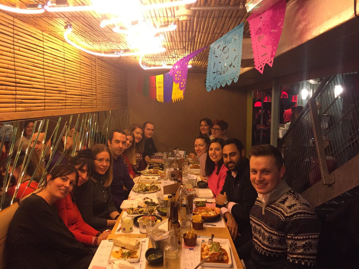 Here's a picture of our Commercial Team, (Including Product, Sales and Purchasing), enjoying a festive #Christmas meal <a href="/wahaca/">wahaca</a> on the #Southbank in #London. A good time was had by all followed by a couple of beverages and conversation at <a href="/UnderbellyFest/">UnderbellyFestival</a>  😋🍹🇲🇽