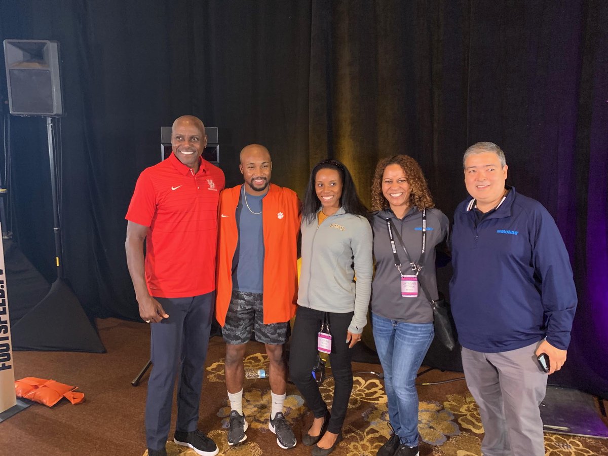 Mondo Sport USA (@mondosport_usa) on Twitter photo What an event! Congrats to all who participated in the #FootspeedTV competition at the Mondo party last night. Our winners: <a href="/ClemsonTrackXC/">Clemson Track & Field 🐾</a>'s Tevin Hester and
Saint Leo University's Cierra White. See you in #Tokyo2020! <a href="/Carl_Lewis/">Carl Lewis</a> <a href="/USTFCCCA/">USTFCCCA</a> What an event! Congrats to all who participated in the #FootspeedTV competition at the Mondo party last night. Our winners: <a href="/ClemsonTrackXC/">Clemson Track & Field 🐾</a>'s Tevin Hester and
Saint Leo University's Cierra White. See you in #Tokyo2020! <a href="/Carl_Lewis/">Carl Lewis</a> <a href="/USTFCCCA/">USTFCCCA</a>
