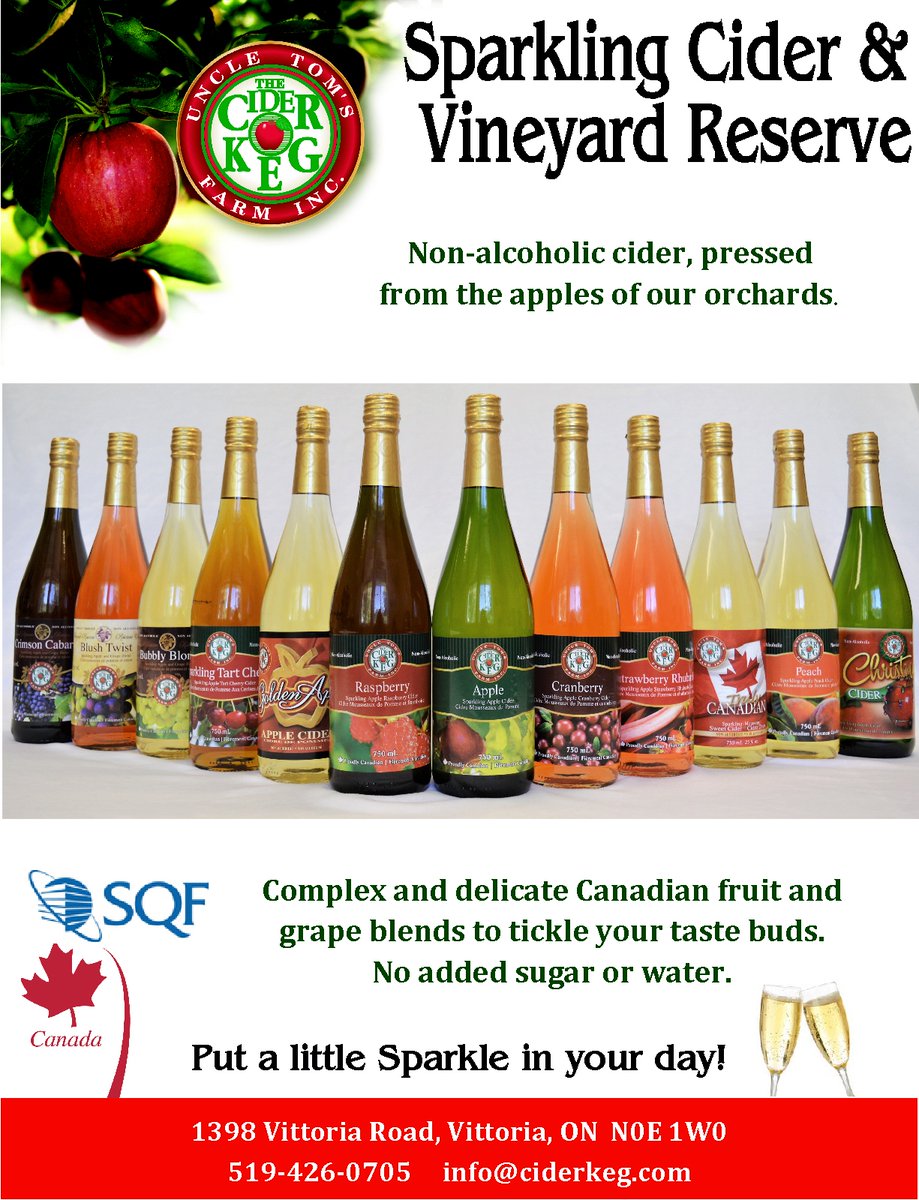 Stop by the Cider Keg Local Holiday Market in the Simcoe Town Centre and Stock up today.
Open everyday until December 24.