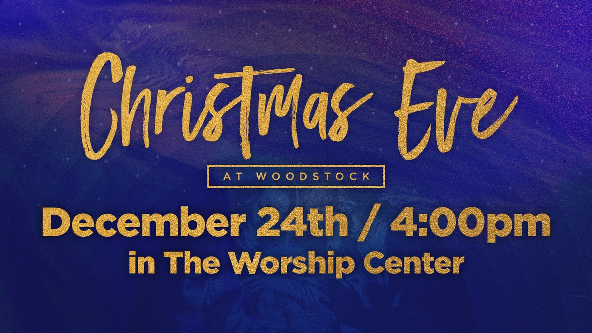 We're looking forward to celebrating Christmas Eve together! Join us in the Worship Center at 4pm for a beautiful service with family and friends. We are looking forward to Christmas carols, a candlelight moment, and time to reflect on our Savior together.
