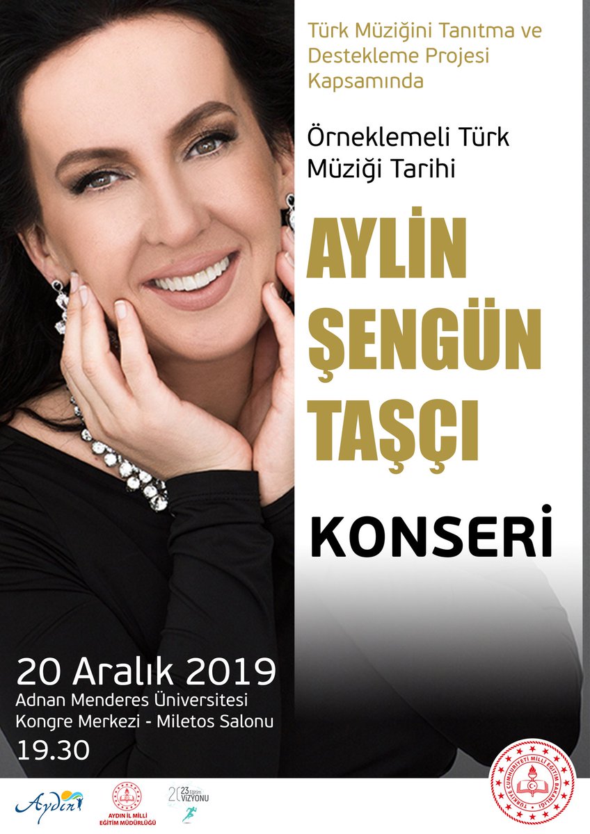caglarbty's tweet photo. Türk Müziğini Tanıtma ve Destekleme Projesi kapsamında gerçekleşecek olan Aylin Şengün Taşçı konserine davetlisiniz. @AydinMemArge https://t.co/tvm1PgwlBt