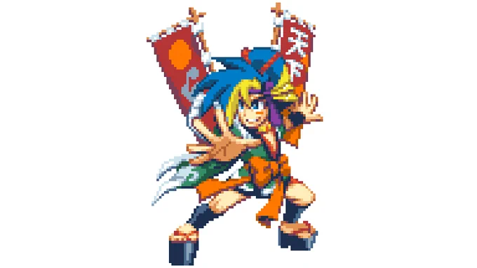 【SUPER CD-ROM2】天外魔境Ⅱ 卍MARU カブキ団十郎
#HUDSON #ドット絵 #pixelart 