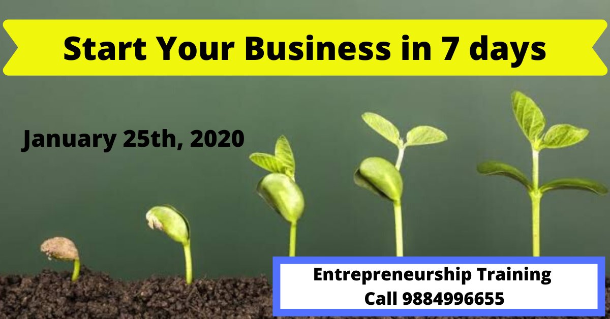 Entrepreneurship Training at Chennai 
On 25th January, 2019. 

By #TheNextPage in association with Le Intelligensia. 

Call 09884996655 to grab your tickets on Earlybird offer. #entrepreneurship #business #businesstraining #entrepreneurshiptraining #startups #entrepreneur