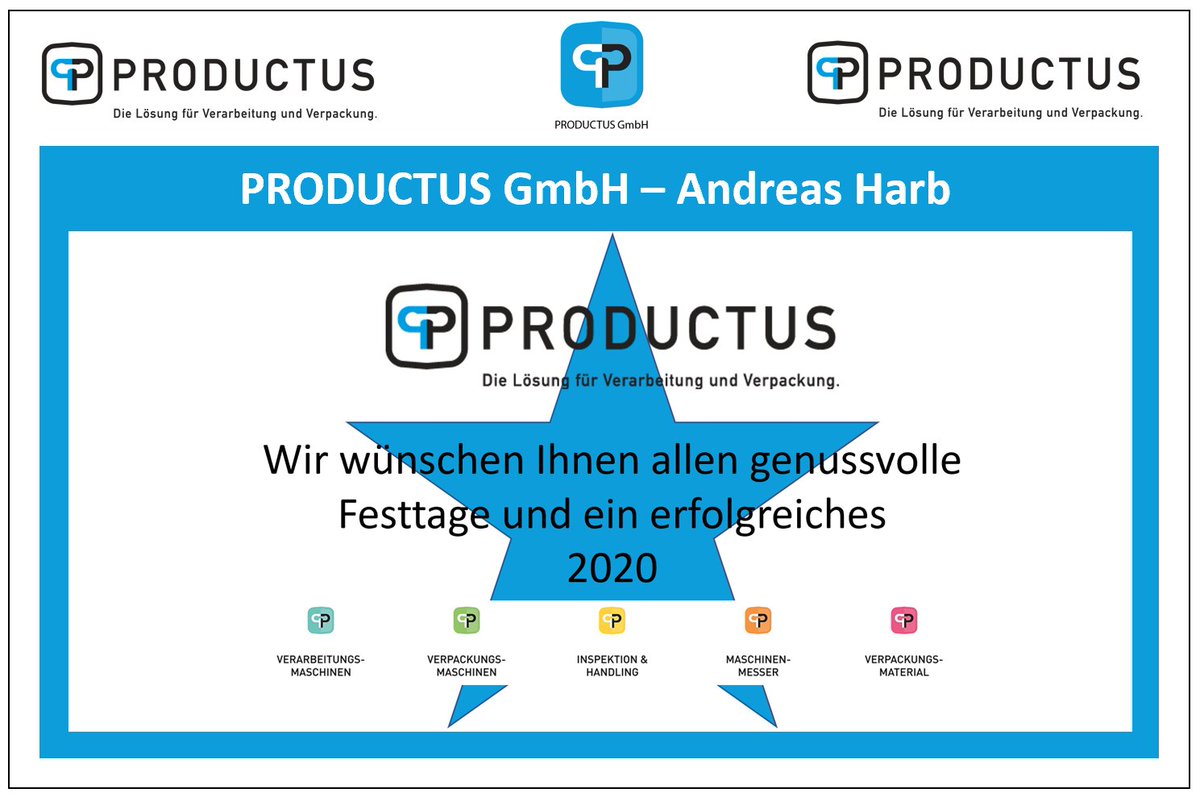 PRODUCTUS_GmbH's tweet image. PRODUCTUS GmbH – Die Lösung für Verarbeitung und Verpackung – Wir wünschen Ihnen allen genussvolle Festtage und ein erfolgreiches 2020

HomePage : productus.ch

HashTags :
#productus #verarbeitungsmaschinen #verpackungsmaschinen #inspektion #handling #maschinenmesser