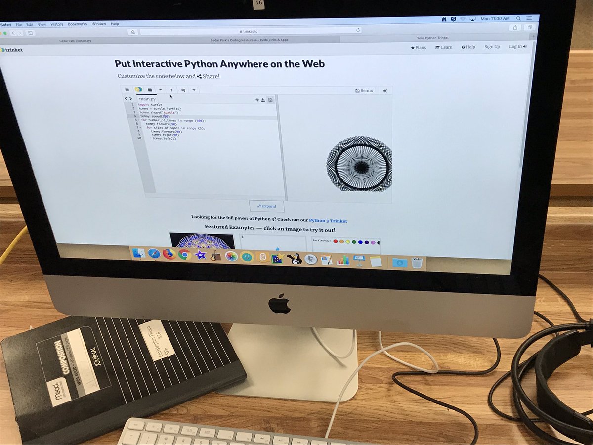 CPtechclass's tweet image. More successful collaborative coding in Tech class w/ Mr. Staum during our #MonthofCode @CedarParkSTEM ! 5th gr Python Spiral algorithms and 2nd gr pair programming in pixel the puppy 🐶 🤖!!! @ISD196schools