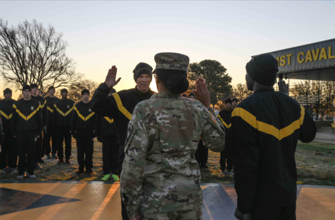 Maj. Gen. Jeffery Broadwater and Command Sgt. Maj. Thomas Kenny conducted the 1st Cavalry Division history and retention run, which culminated in the reenlistment ceremony of two #FirstTeam Troopers. The command team is committed to continuing this tradition. #LiveTheLegend