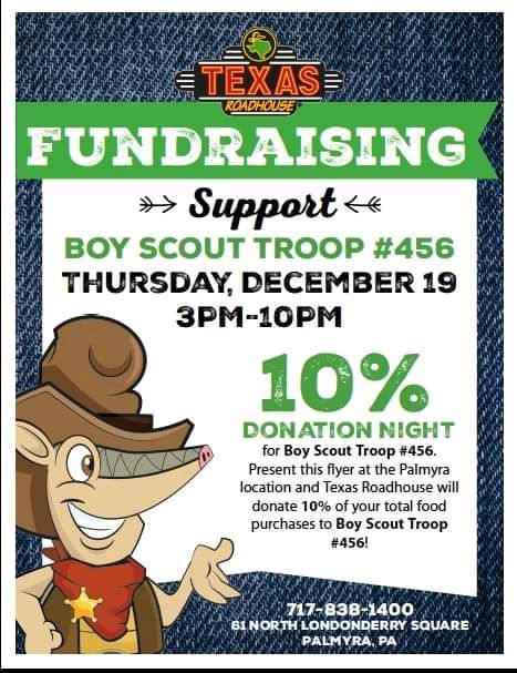 Tonight! Come join us and enjoy your food, knowing you are supporting your favorite Troop.