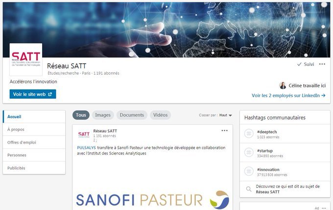 Réseau SATT (@reseausatt) on Twitter photo 📣 Retrouvez toute l'actualité des #SATT sur la page #LinkedIn du <a href="/ReseauSATT/">Réseau SATT</a>
☑ Licences, partenariats, start-up, appel à projets, événements, newsletters, dossiers, offres d'emplois, communiqués de presse... #deeptech
➡ fr.linkedin.com/company/reseau… 📣 Retrouvez toute l'actualité des #SATT sur la page #LinkedIn du <a href="/ReseauSATT/">Réseau SATT</a>
☑ Licences, partenariats, start-up, appel à projets, événements, newsletters, dossiers, offres d'emplois, communiqués de presse... #deeptech
➡ fr.linkedin.com/company/reseau…
