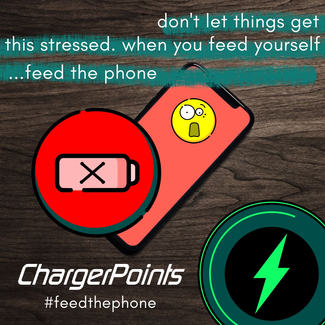 ChargerPoints's tweet photo. Never let yourself and your phone get this stressed...😖...
Find a venue near you to boost your phone https://t.co/wNwk0nmoMx or 
head to @CafeNonnas or @Codandwaffle
#feedthephone #ChargerPoints #cafe #restaurant #restaurantowners #foodtech #DinnerData  #ukcoffee https://t.co/aSCdghQXOx