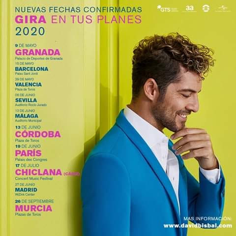 " <a href="/davidbisbal/">davidbisbal</a>  en concierto 26 de septiembre Plaza de toros de #Murcia #GiraEnTusPlanes 2020
tix.to/GiraEnTusPlanes