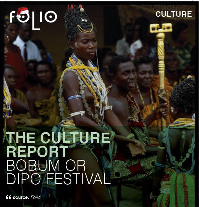 folionigeria's tweet image. Bobum or Dipo Festival is a festival celebrating the initiation of girls turning into women. It is celebrated with fantastic costumes and dancing.

Read our culture report on Instagram here: instagram.com/p/B6QCkX7Fu9c/…

#FolioNigeria #Culture #Accra #Ghana