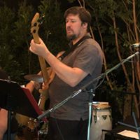 David jamming on bass