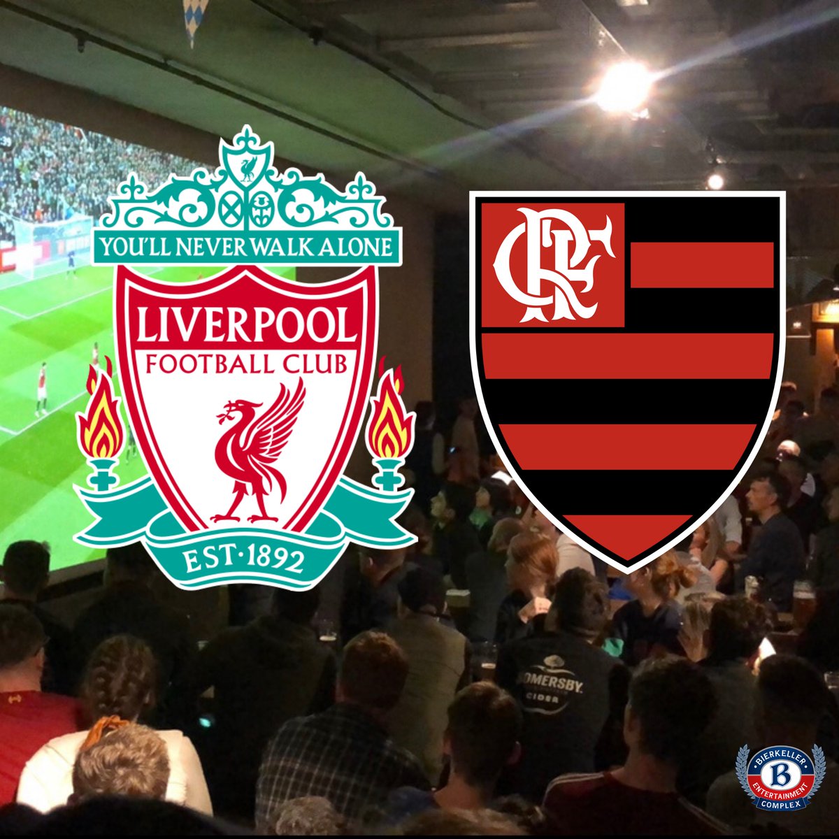 Liverpool V Flamengo 

Showing LIVE on our 4K Screen

This Saturday at 5:30pm 🍻

Email liverpoolbookings@thebierkeller.co.uk to book your match day table ⚽️

#bierkeller #liverpool #book #lfc #clubworld #match #klopp #match #day