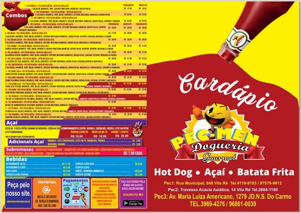 Hot Dogueria - Cardápio Hot Dogueria Formosa