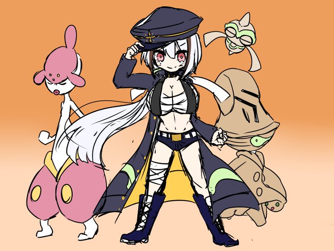 ラフ描きました。こんな感じかなー…もっとうまく落とし込みたいけど #ロリ巨乳ジムリーダーズ 